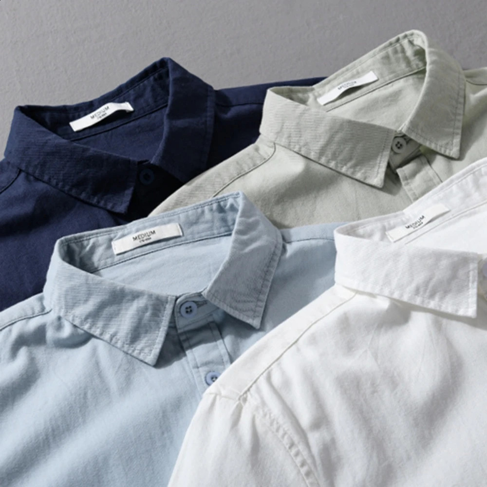 Cotton mens long sleeved soft top for spring and autumn casual wear 250317