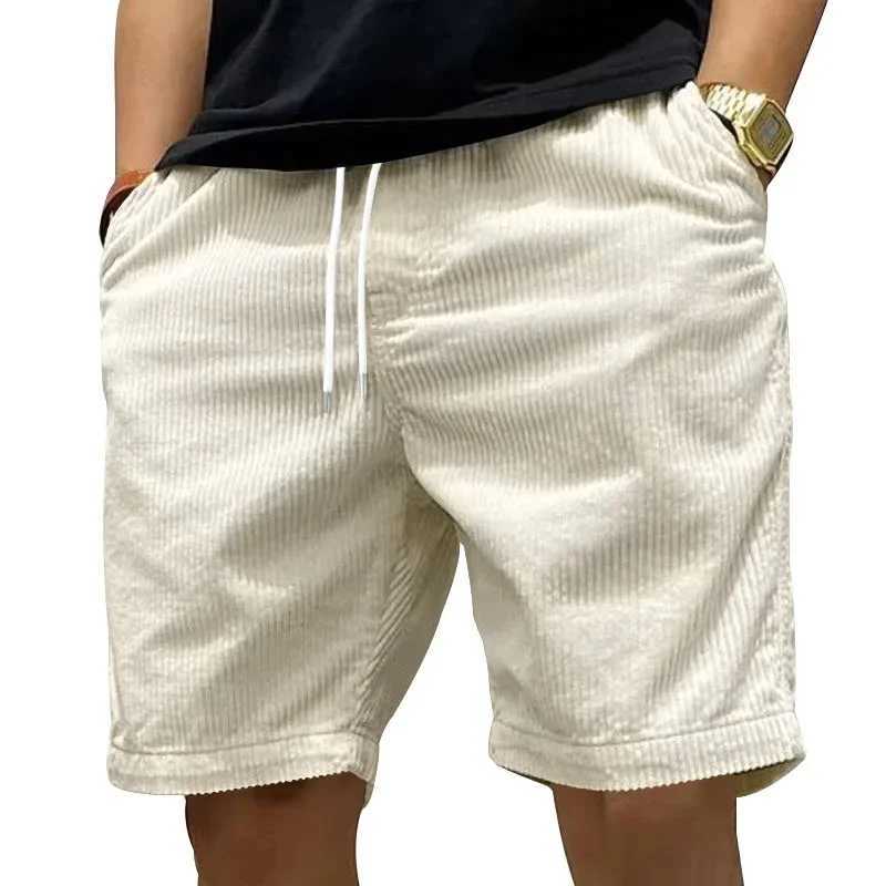 2025 US Heavy Duty Work Shorts Summer I Trendy Retro Corduroy Fashion Brand Mens Casual Cargo Shorts W250319