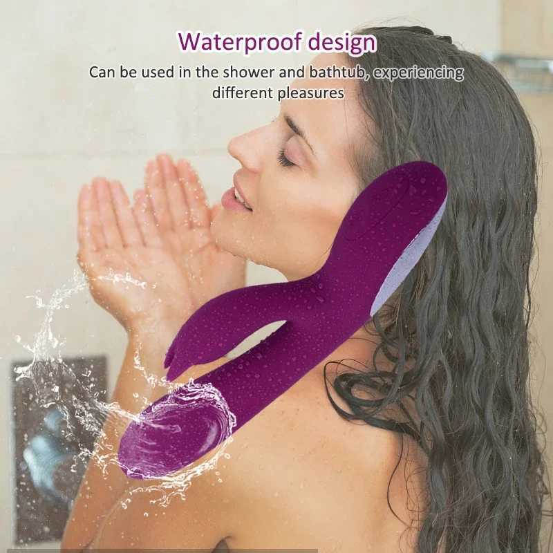2in1 Rabbit Vibrator For Female Clitoral G Spot Stimulator Vaginal Nipple Massager Adult Dildos Masturbation Sex Toys For Women W250319