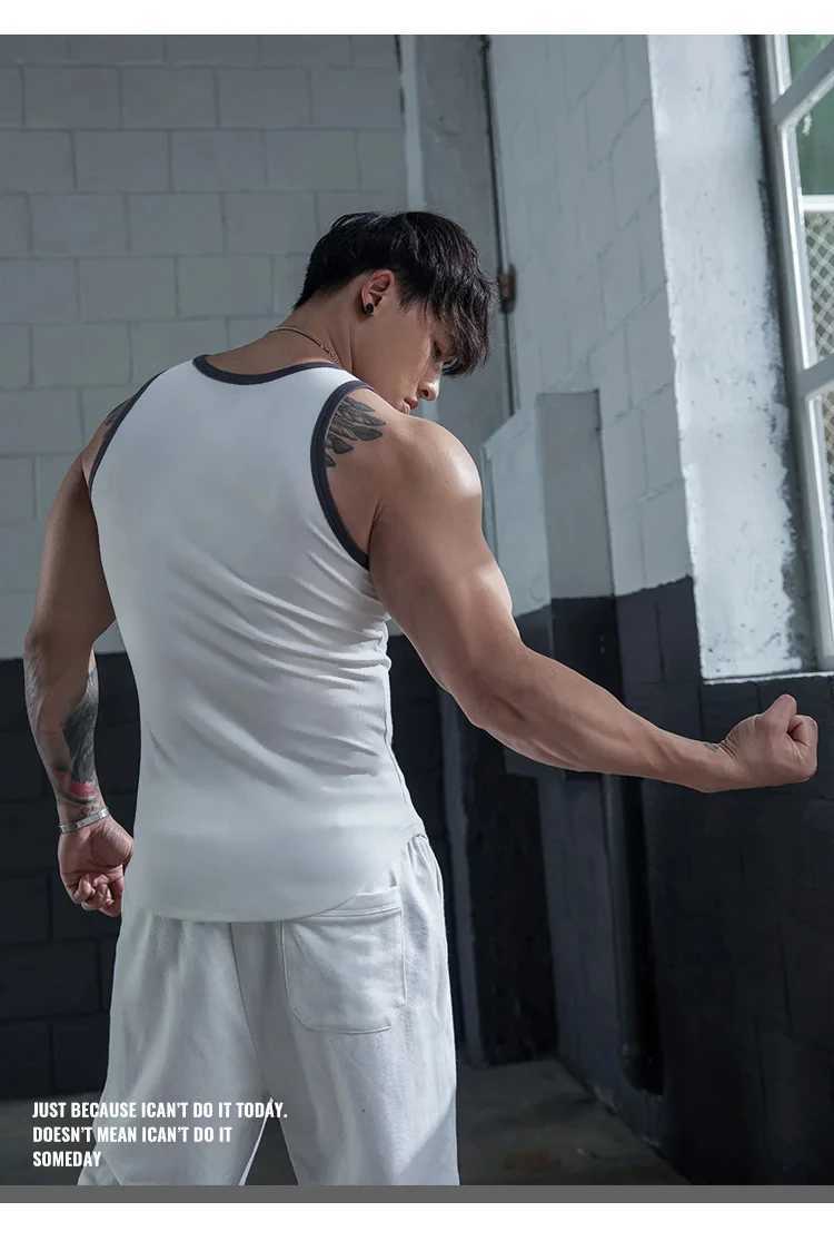 Mens Sleeveless Tight-fitting Leggings Top Sleeveless Top Fitness Dry Speed Running Short Sleeve Muscle Exercise SummerT250318