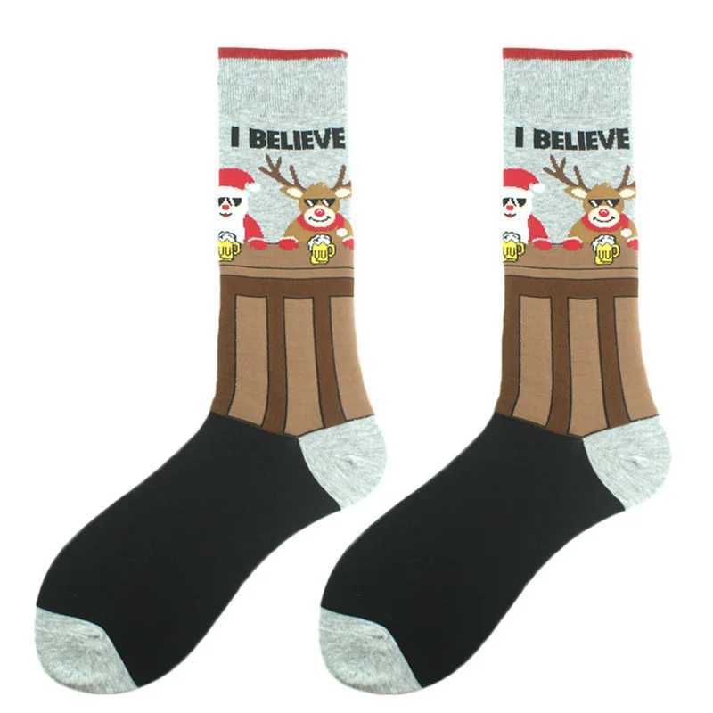 Design happy and fun SOCKS for men aliens pizza Milu Deer Christmas Sokken jacquard hip-hop crew Chaussette unisex skateboarding X250319