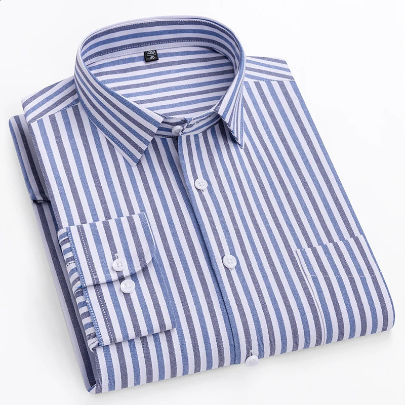 Large 11XL 10XL 9XL highquality pure cotton Oxford shirt suitable for mens long sleeved casual soft standard fit social 250317