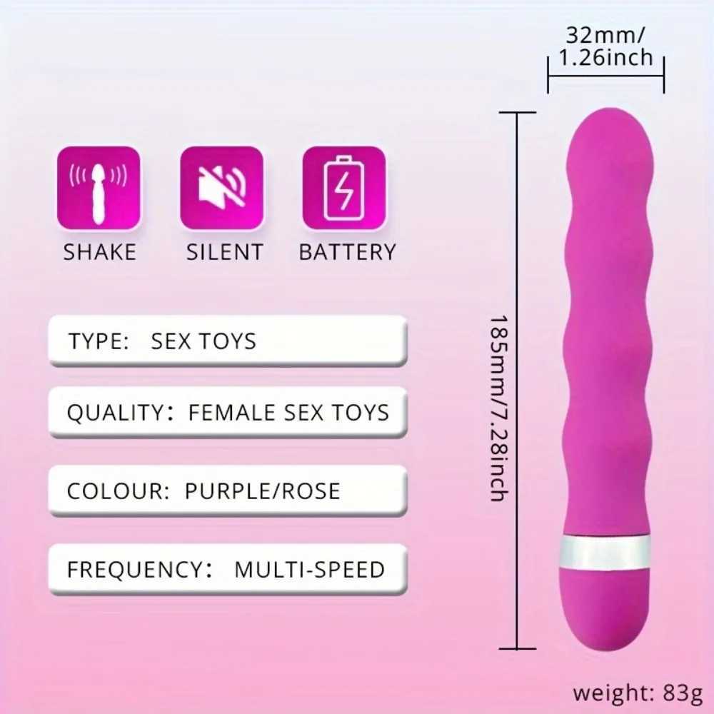Female Masturbation Stick Mini AV G-spot Massage Vibrator Silicone Fake Penis Female Vaginal Vibration Sex Toy Sex Shop Intimate W250319