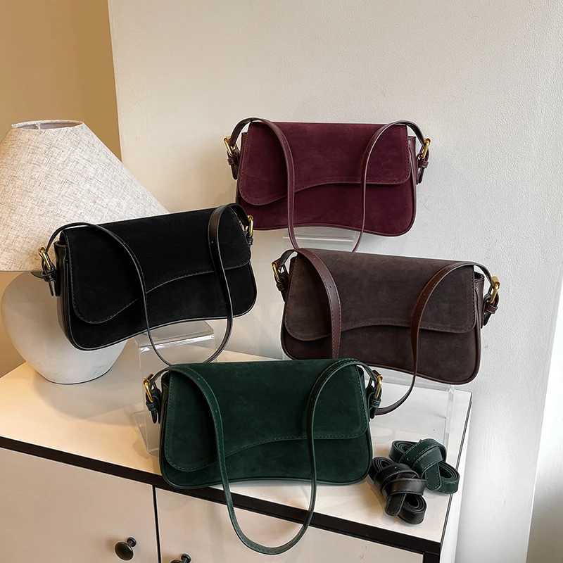 New Arrival Fashionable Minimalist Velvet Shoulder Bag Autumn New Good-looking Commuting To Work Versatile Practical Crossbody Bags T250318