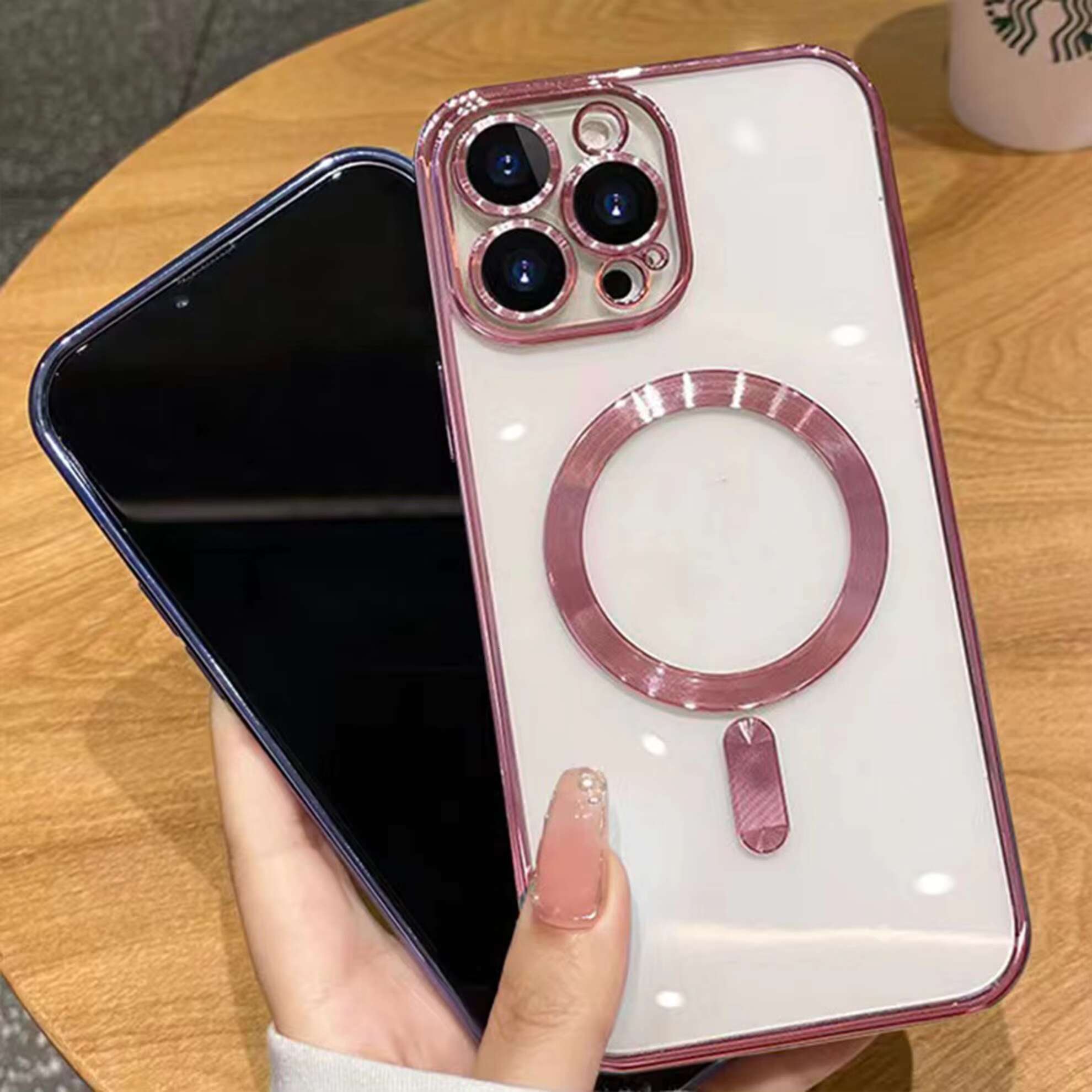 clear Magnetic 16 Pro Max Magnet case Support Wireless Charging Phone Cases for iPhone 15 14 11 12 13