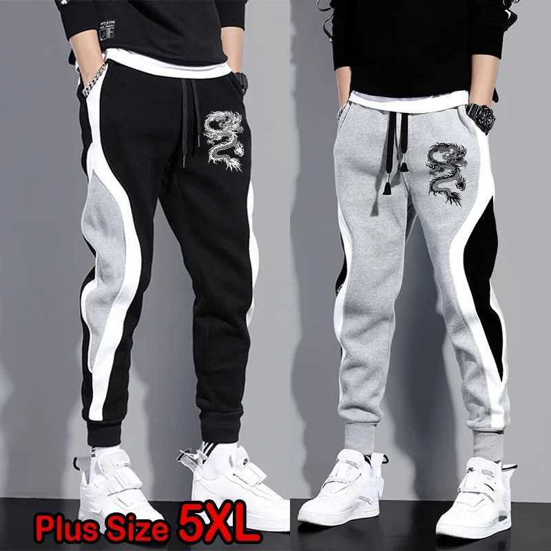 New Men Casual Drawstring dragon print Pants Jogger Pants Sweatpants Running Pants Sweatpants for Men X250319
