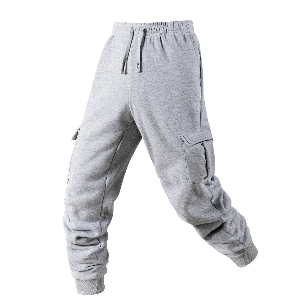 Mens sports pants cargo mens jogging track elastic waist and leisure Trousers luggage fitness gym clothes 250319