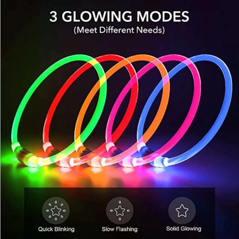 LED Dog USB Rechargeable Can Cut Luminous To Prevent Dogs From Losing Collar Pet Accessories