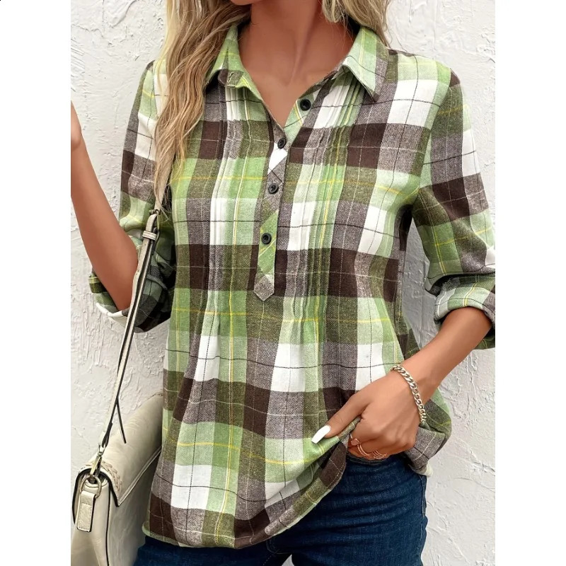 Plus size womens plain long sleeved shirt 250319