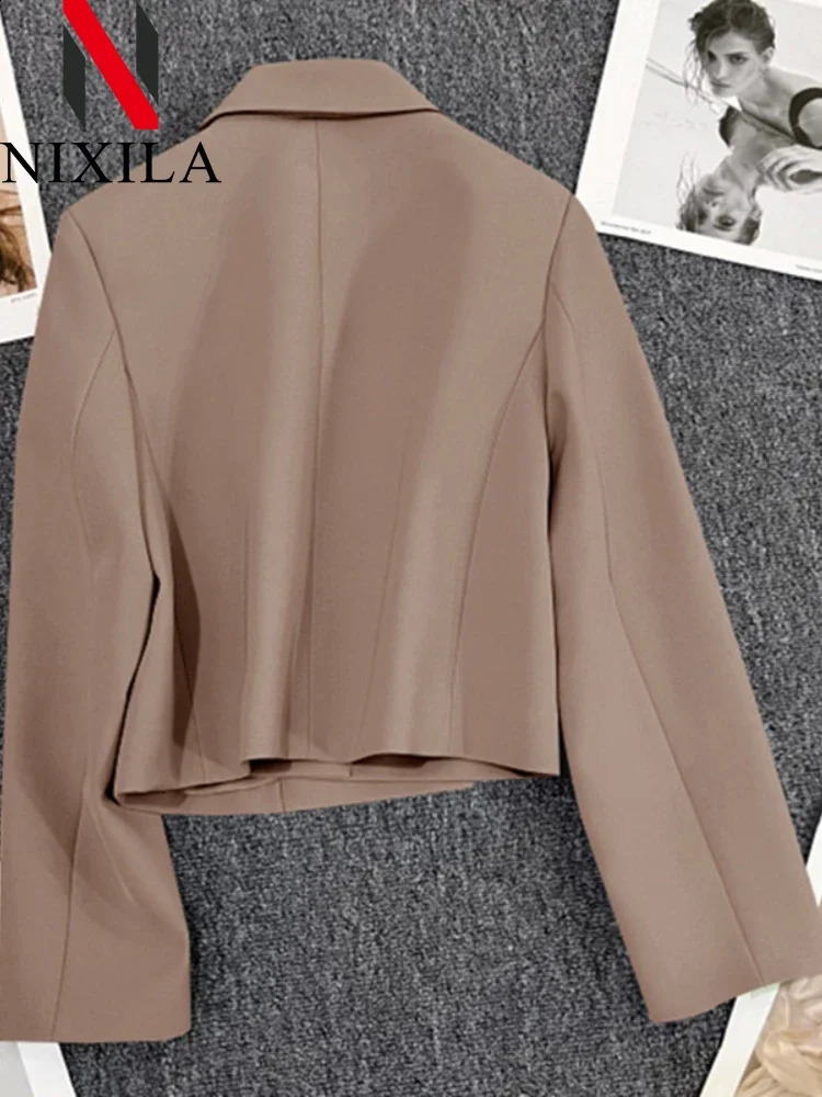 in Spring Autumn Blazer for Women Office Lady Jacket Korean Fashion Coats Chic Elegant Tops Outerwears Female Clothing 250319