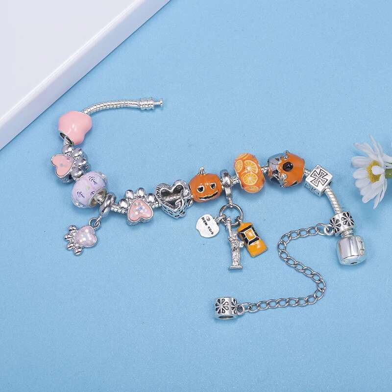 New Trendy Charm Bracelets Fits DIY Heart Paw Car Beads Bracelet Bangles For Women Men Bijoux Pulseras Jewelry Gift Wholesale