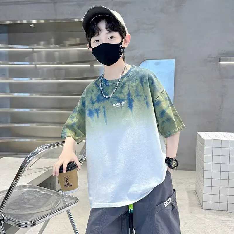 Boys clothing summer fashion plus size childrens clothing street clothing boys and girls personalized manga T-shirts top childrens short sleevesT25032