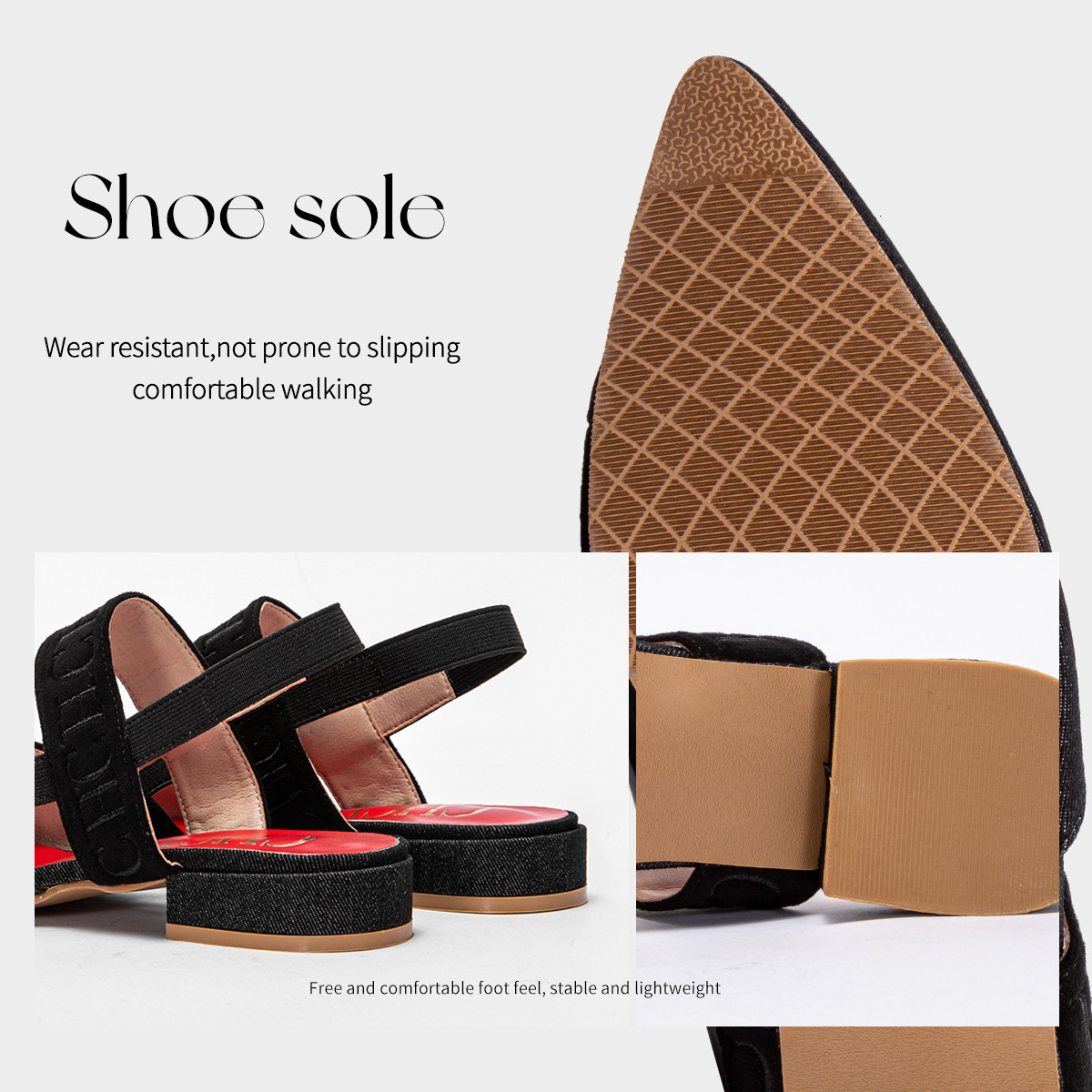 Designer CHCH French Low Heel Casual Grandma With One Strap Mary Jane Single For Daily Commuting Women Flat Shoes