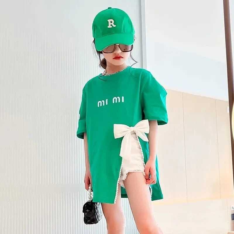 Summer girls T-shirts fashionable short sleeved girls clothing teenagers tops childrens clothing childrens clothing preschool girls clothing 2 3 4 5 6