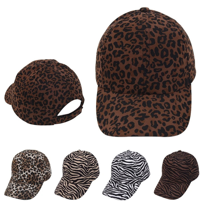 Leopard Zebra Pattern Adjustable Sun Protection Dad Hat Spring Autumn Personality Women Baseball Cap Peaked Cap 250320