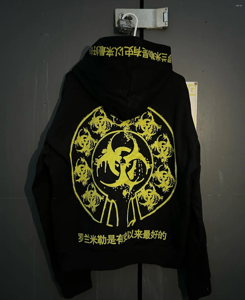 Men's Hoodies Color Blocking Streetwear Style Printed Pattern Pullovers Oversizeds Casual Niche Fashion Couple Sweatshirts Y2k