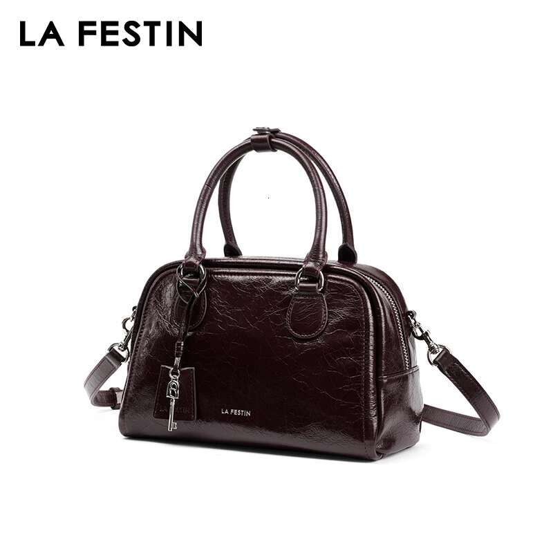 LA FESTIN Original Trend Boston Handbags Women Shoulder Leather Fashion Crossbody Brand Lady Bag