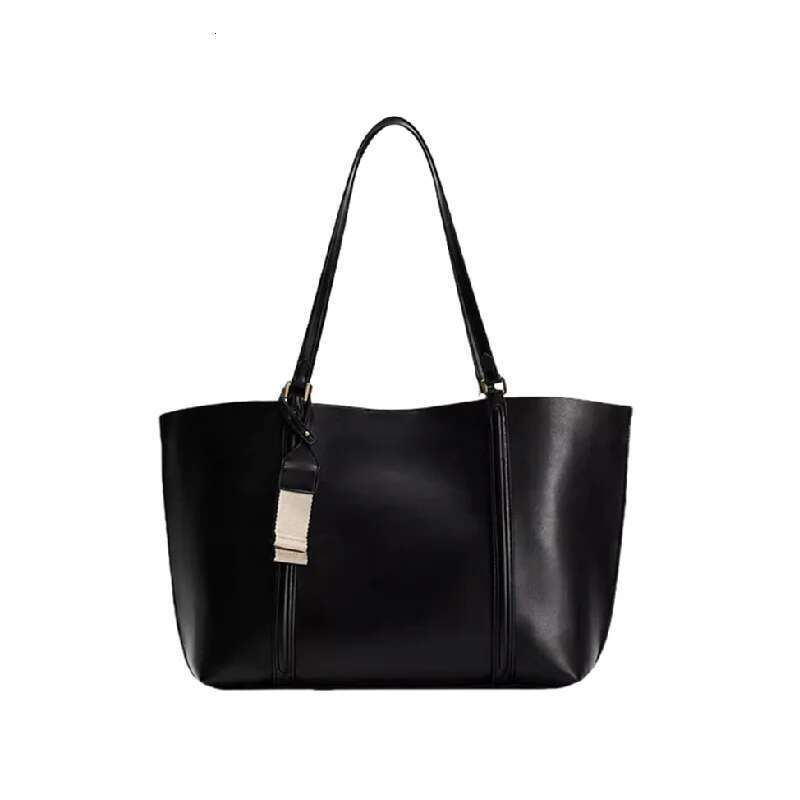 Fashion Tote Handbags PU Leather Bags Women Black Large Capacity Shoulder Handle Purse For Travel Shopping Bag