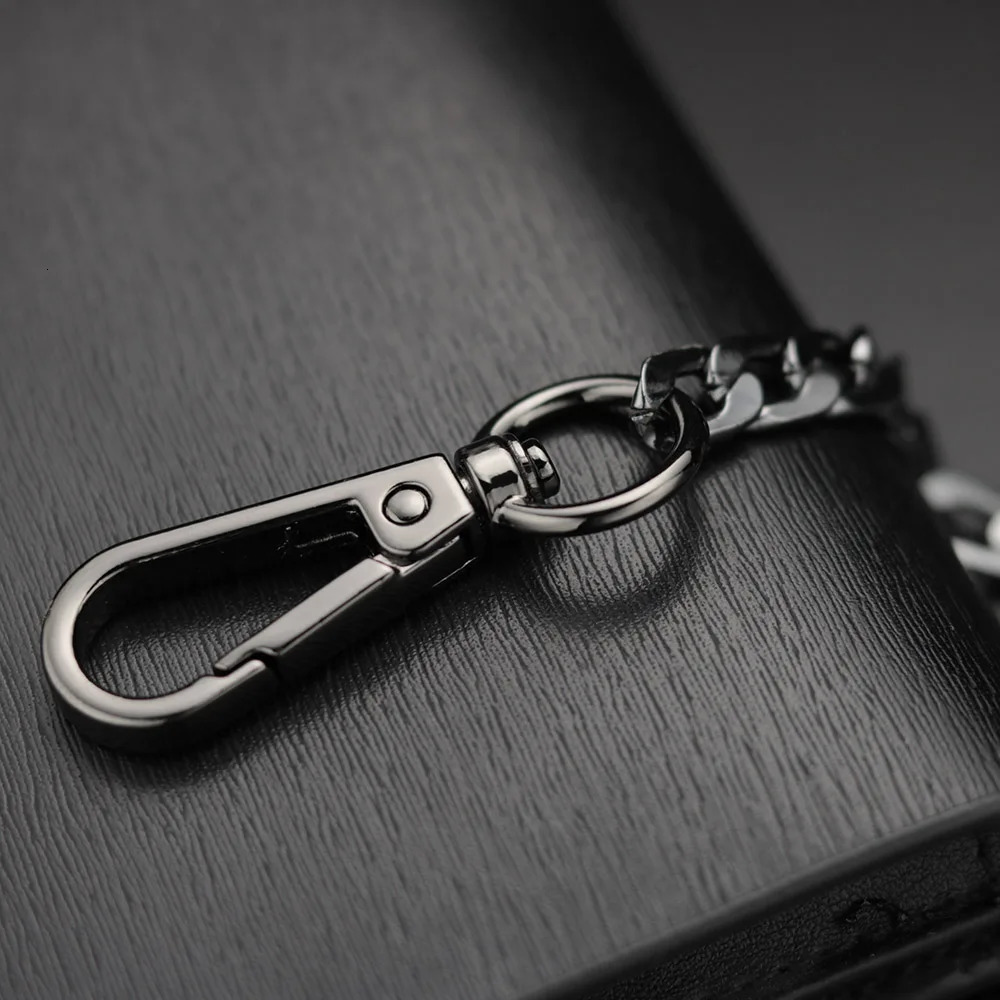 42CM Long Metal Keychain Wallet Belt Chain Rock Punk Trousers Hipster Pant Jean HipHop Jewelry Mens Key Ring Chain K414 250320