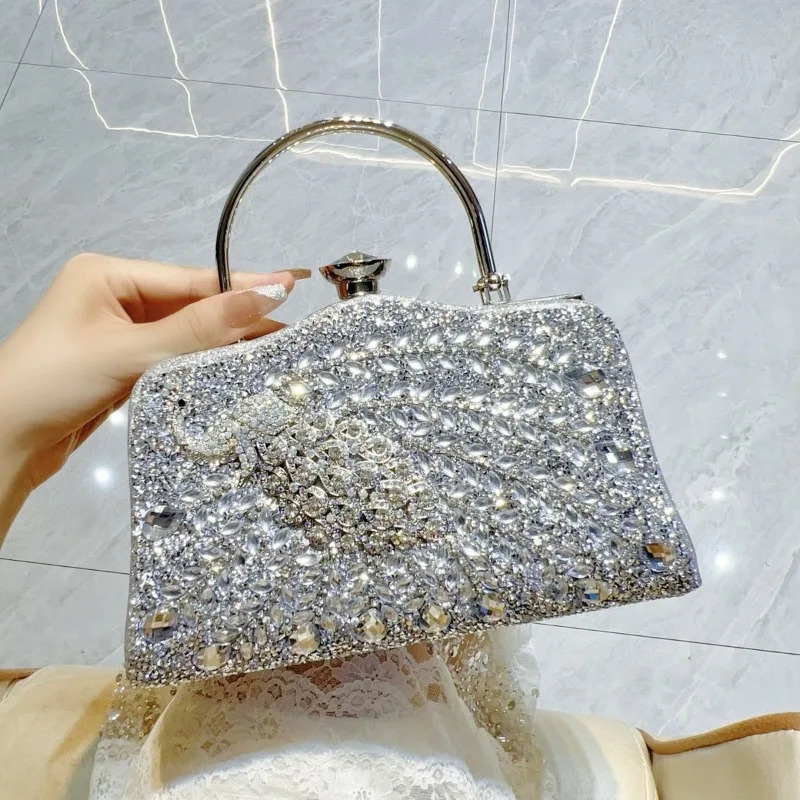 New Full Diamond Handbag with Advanced Sense Handheld for Party Shoulder Crossover Banquet Bag Celebrity Banquet Bag R250320