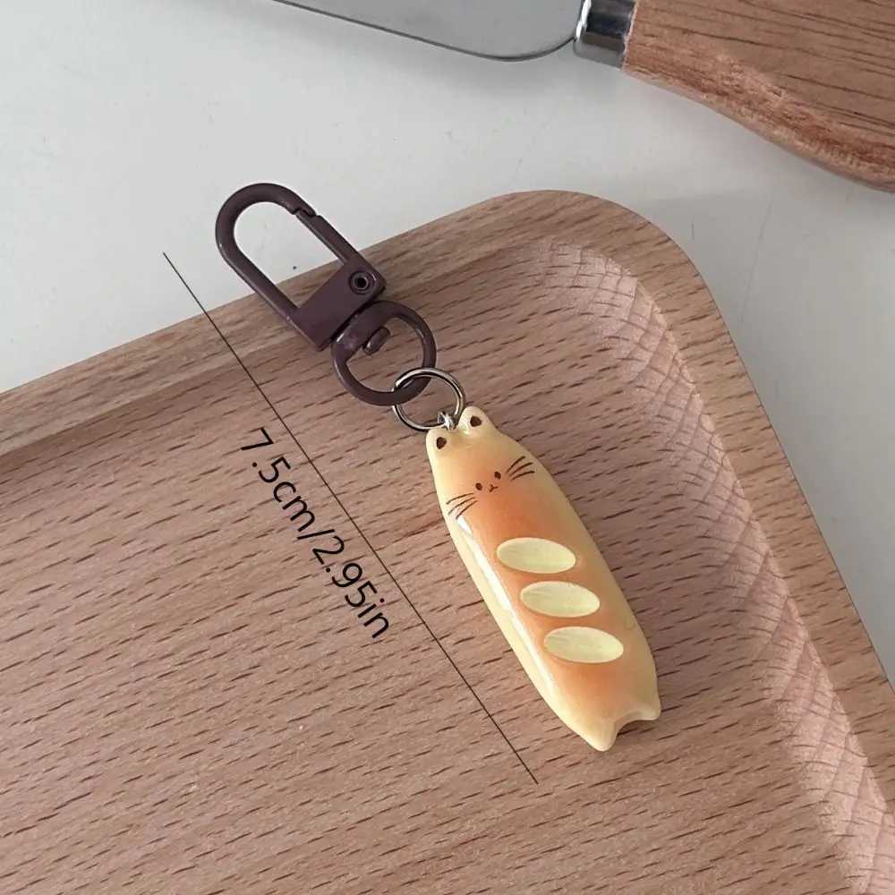 French Bread Bear Keychain Cute Dog Rabbit Cat Bread Puppy Pendant Creative Keyring Cat Bag Hanging CoupleXJ250319