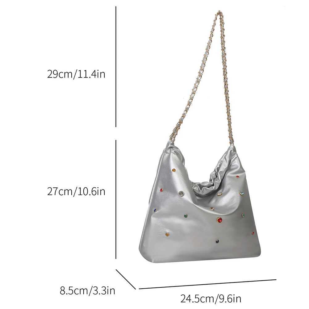 Womens shoulder bag PU leather casual fashion composite handbag large capacity chain homeless cross bag shopping bag Y250319
