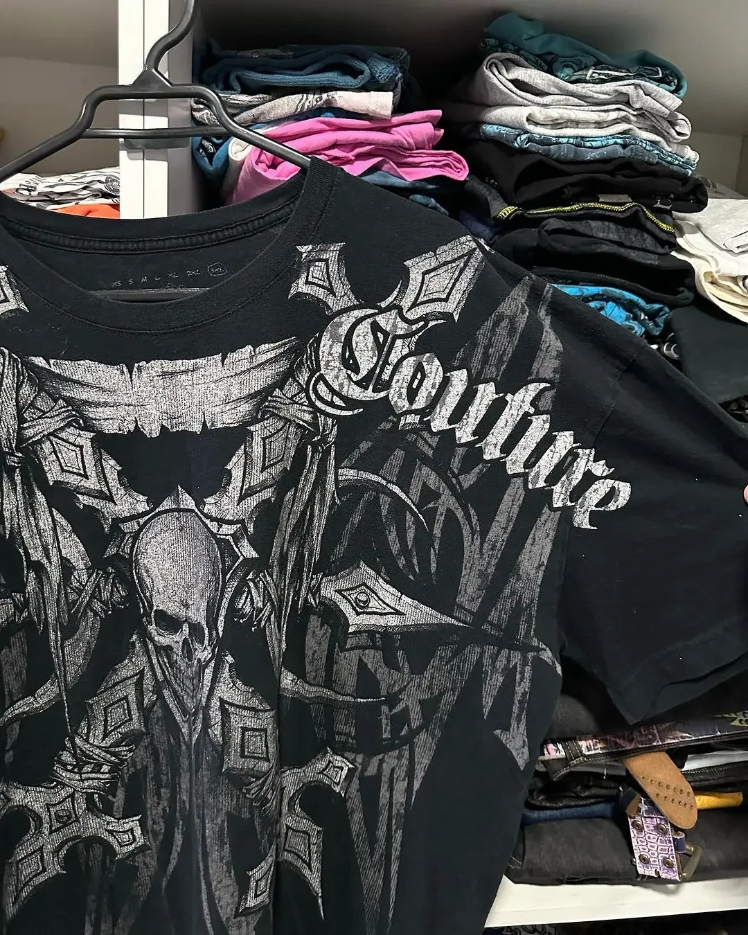 Harajuku Retro Hip Hop Y2K Tshirt Skull Pattern Oversized T shirt Mens Womens Short Sleeved Gothic Clothing Tops Streetwear 250320