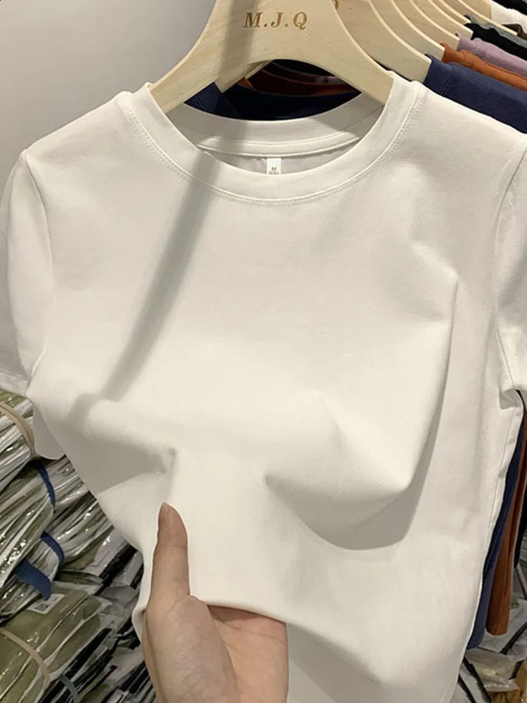 Womens T-shirt Womens T-shirt Womens Clothing Top Cotton T-shirt Womens Short Sleeve Spring T-shirt Sexy Y2k Top White 250314