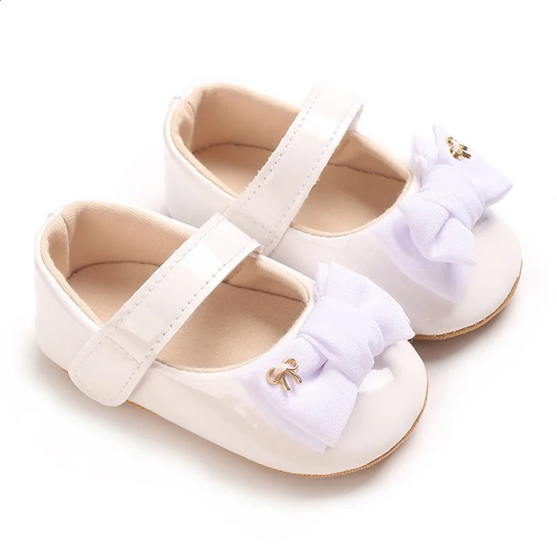 Infant Girls Bowknot Mary Jane Flats with Non-Slip Sole Cute Princess Dress Shoes for borns Adorable Crib Shoes 250319
