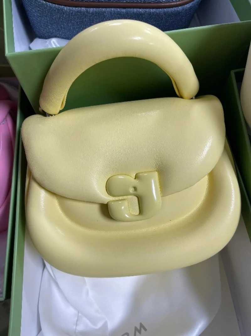 Cute ladies steam filled shoulder bag pig saddle bag solid color girl messenger bag dopamine handbag girl gift Y250319