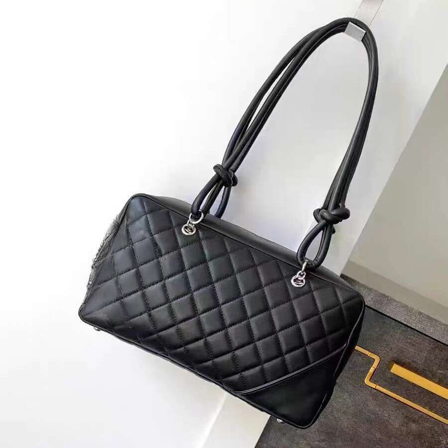 High Quality Vintage Bowg Dia Grid Pillow Bag With High-End Leather Handbag