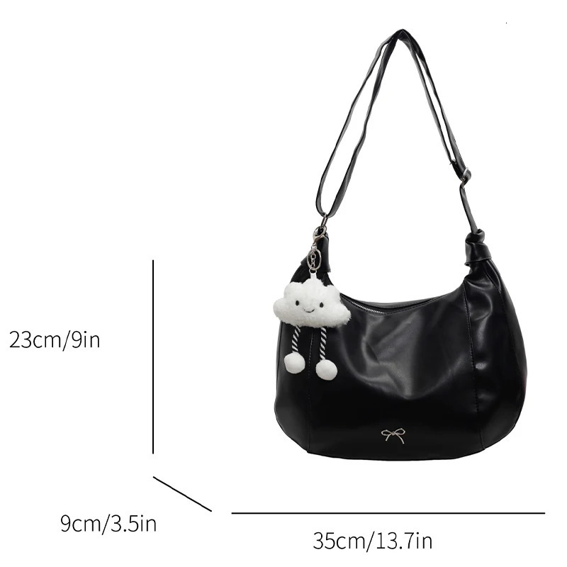 2024 Summer Large Capacity Underarm Shoulder Bag Crossbody Bag Womens Fashion Backpack Comes with a Small Doll as a Gift 250314