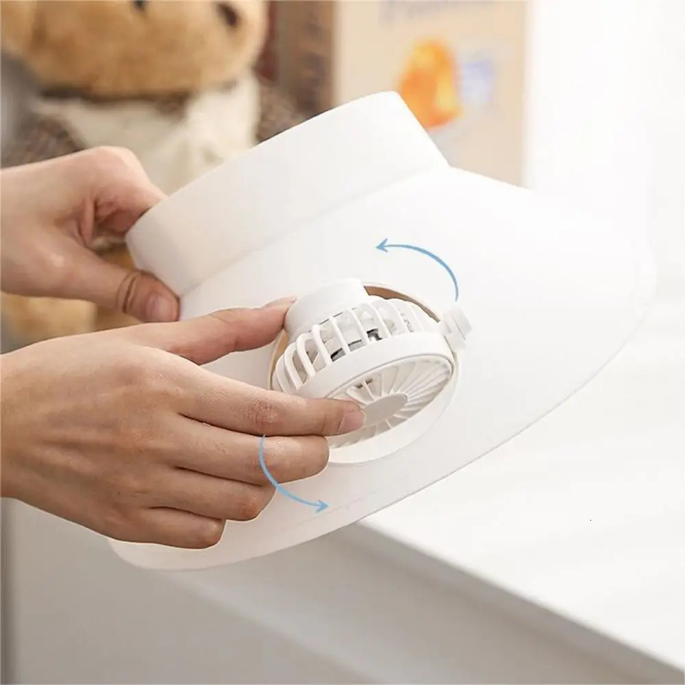 Fan Cap Summer Sun Protection Sun Shading Fan Empty Top Cap Fan Rotatable 3-Speed USB Rechargeable Fan Cap Heat Removal Device 250320