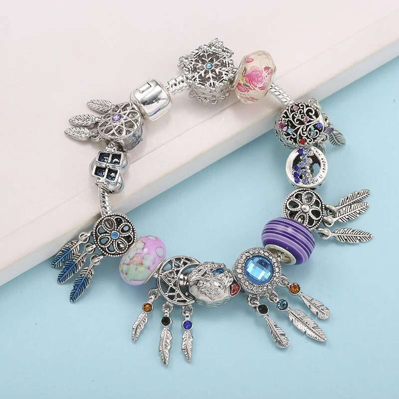 Classics Dreamcatcher Beads Charm Bracelets Fit DIY Brand Chain Bracelets For Women Men Girl Bijoux Pulseras Jewelry Gift