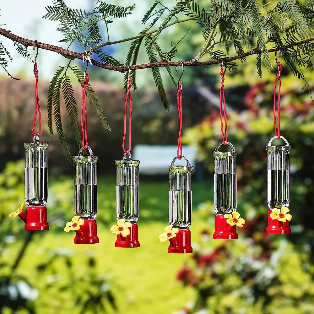1 portable bird water dispenser with hanging wire transparent plastic leak proof hummingbird feeding bottle supplies 250320