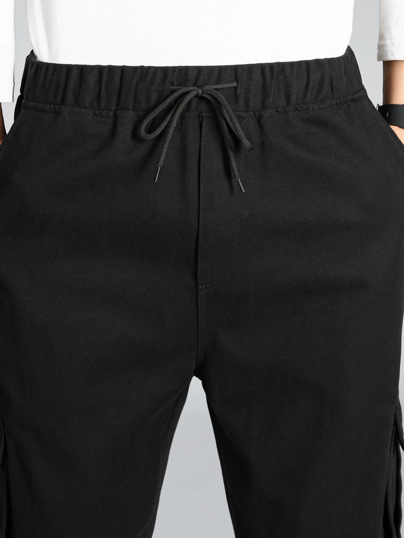 Casual pants mens fashionable loose straight wide leg streetwear hiphop pocket cargo Trousers 250319