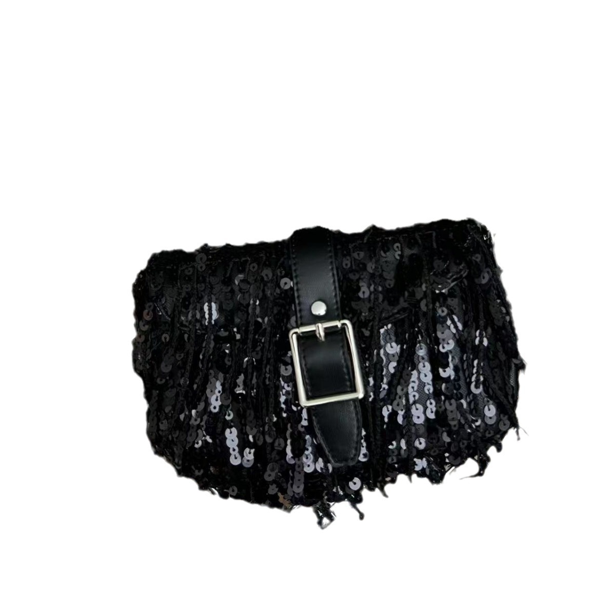 Ax508 Bead Sparkling Tassel Lock Small Square 2024 Spring/Summer New Xiaoxiang Style Fake Single Shoulder Crossbody Bag
