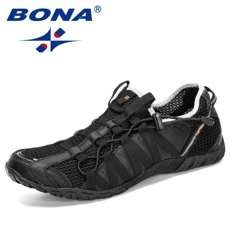 BONA New Mens Running Shoes Lace Sports Shoes Outdoor Walking Slow Running Sports Shoes ComfortableW250320