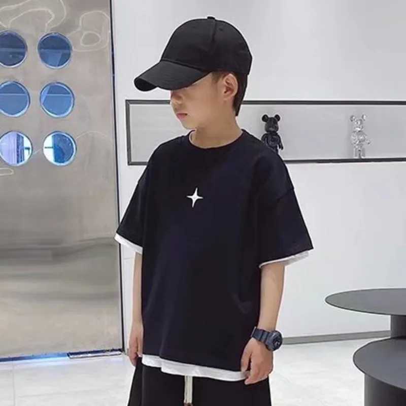 Childrens T-shirt boys T-shirt summer baby clothing T-shirt Korean short sleeved T-shirt childrens T-shirt boys T-shirtT250320
