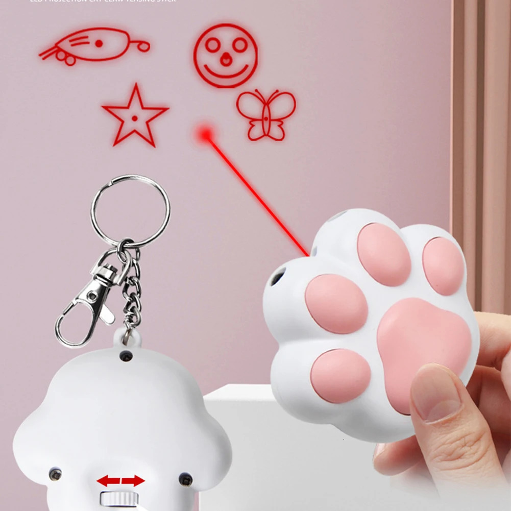 Cat toys USB charging LED laser with changing patterns for interactive and fun cat training accessories 250320