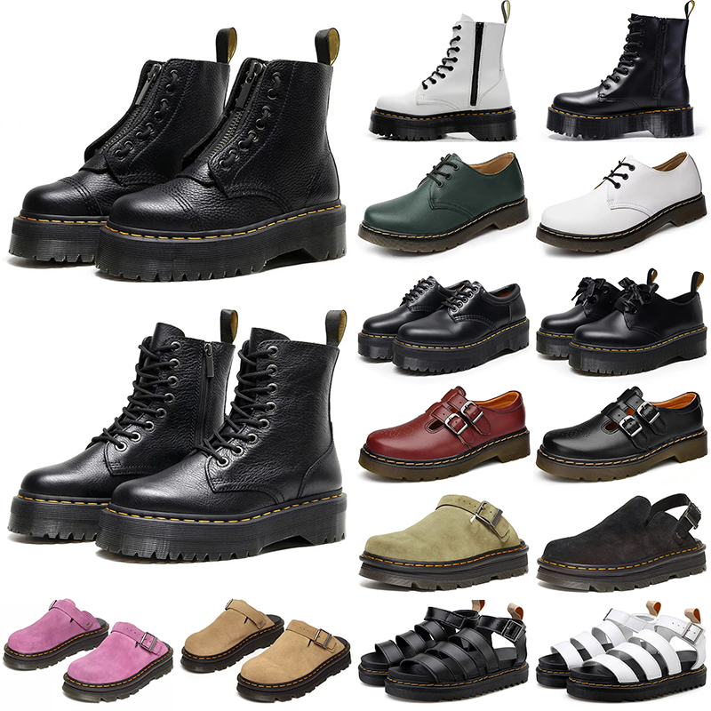 designer boots men women winter warm classic booties black white red navy blue pink doc martins boot ankle platform sneakers