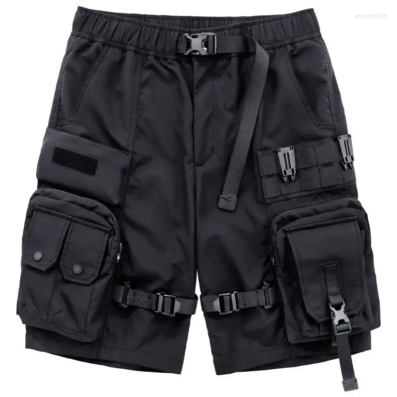 Men's Shorts Summer Functional Work Men Trend Loose Fitting Multi Pocket Pants Sports Quick Drying Casual Capris 2025 Y2k
