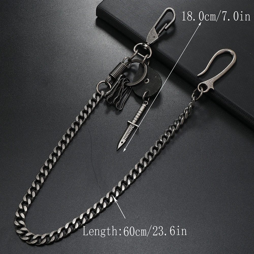 1 piece Hip-hop Jewelry personality pants chain Mens Accessories 250320