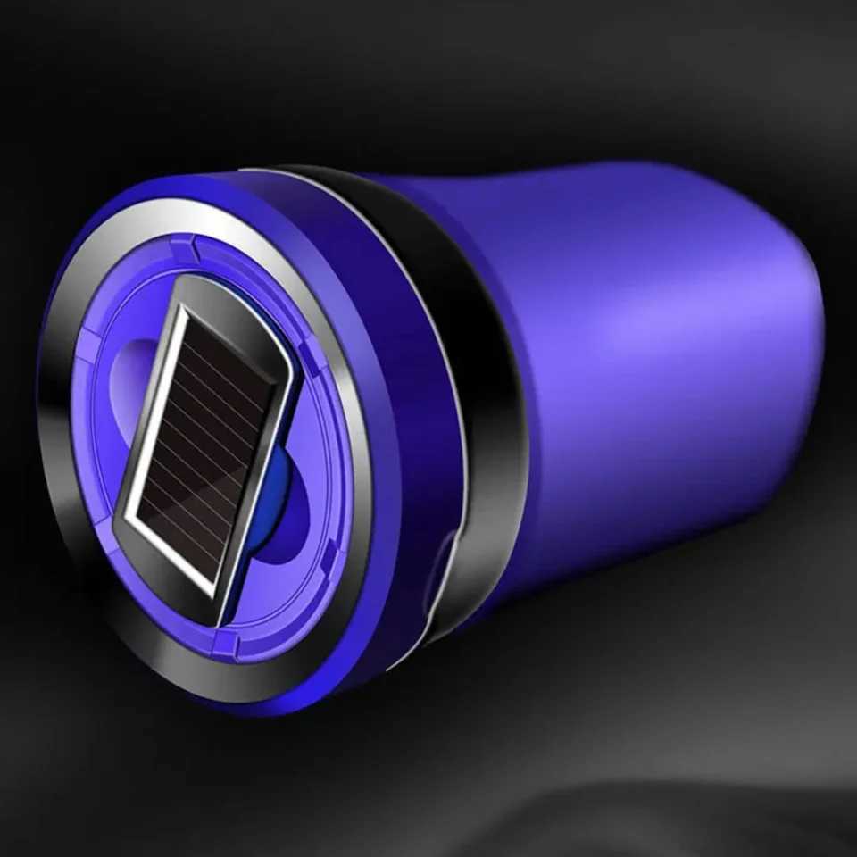 Auto Ashtray Rechargeable Solar Energy LED Car Ashtray Removable Cigarette Lighter Ashtray For Car Cup Holder Car AccessoriesC250319