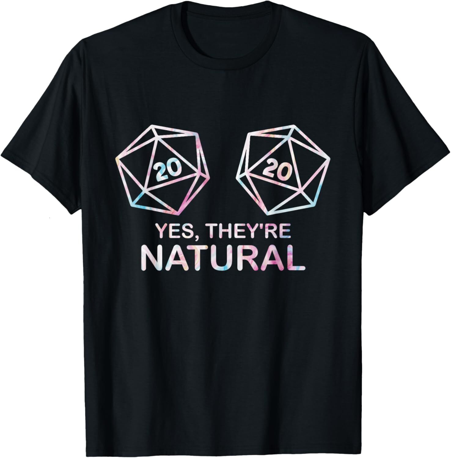 T shirt for Mens Yes, theyre Natural 20 d20 dice funny RPG gamer Graphic Tee Casual Tops Clothes Short sleeve cool