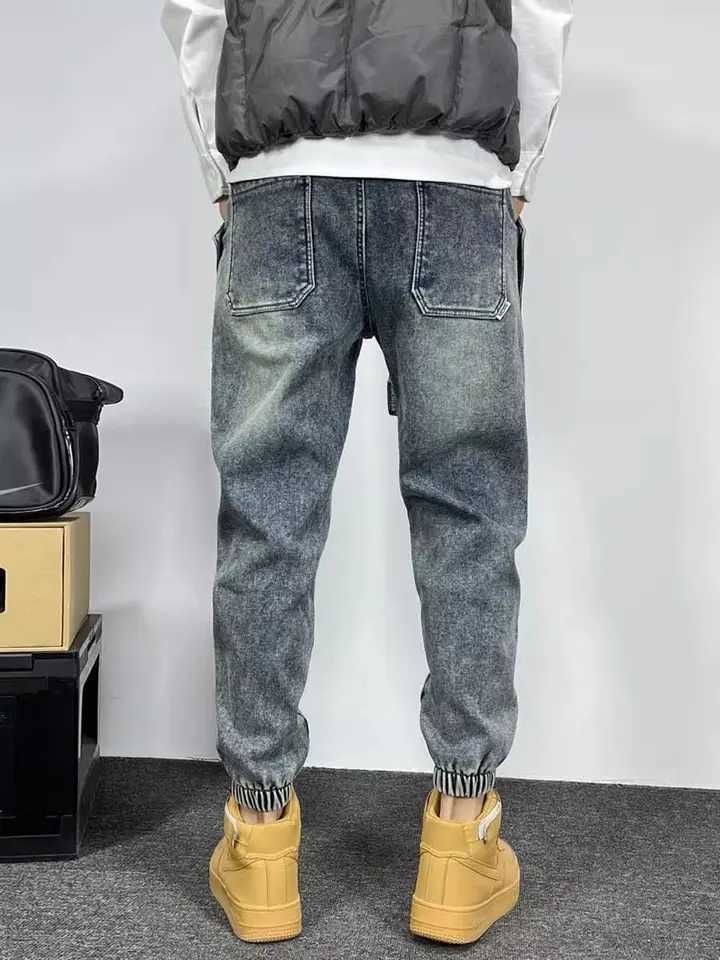 Skinny Harem Jeans Harajuku Fashion Street Trousers High Quality Fashion Brand Men ClothingT250319