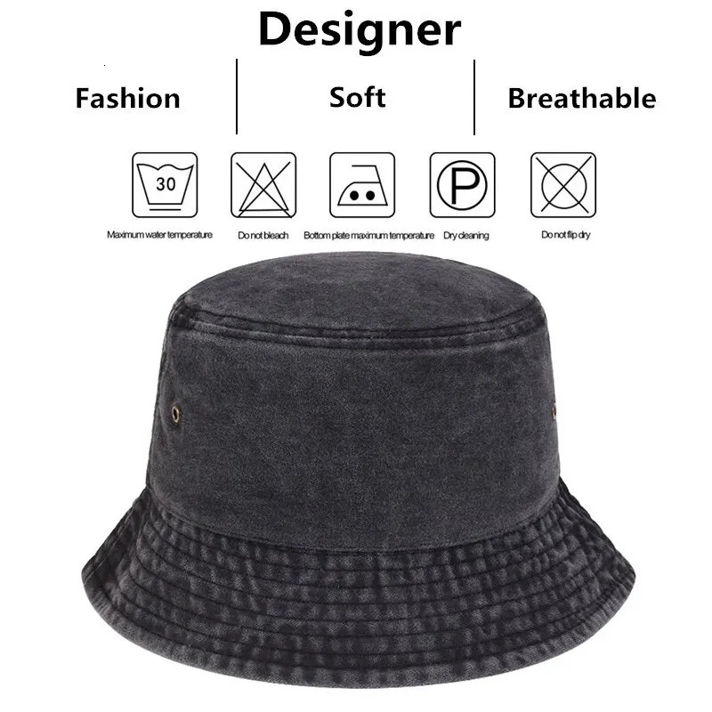 Unisex Solid Color Personality Bucket Hats Fishermen Caps Outdoor Casual Cap Sunscreen Hat 250320