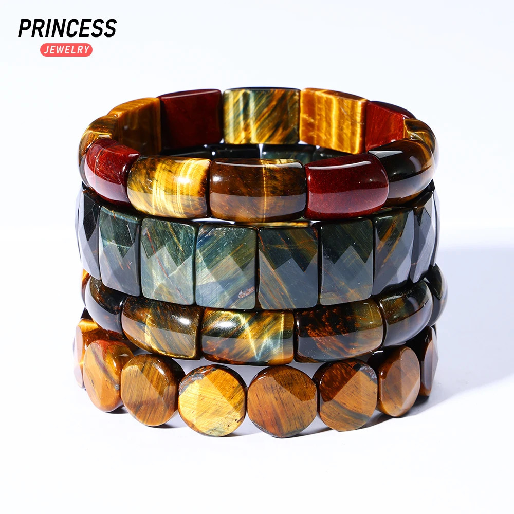 Natural Tiger Eye Bangle Energy Stone Beads Bracelet for Jewelry Making DIY Bracelet Or Birthday Present 250320