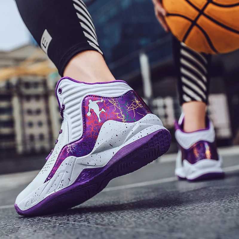High quality mens basketball sports shoes trend Top mens basketball shoes Outdoor anti slip brand sports shoes Womens Tenis MasulinoW250320