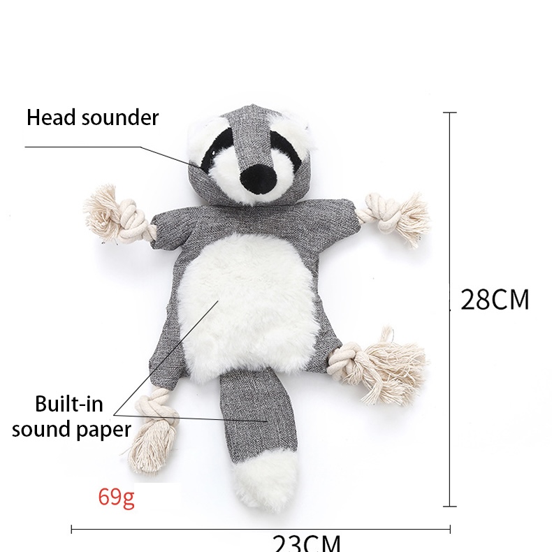 Sounding Plush Cleaning Tooth Training Interactive Fun For Dog Play Pet Supplies Dog Accessories Bone Molar Chew Cute Chew Toy